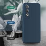 kelpuj Back Cover for 1+ OnePlus Nord CE 4 5G | Ultra Slim Soft Rubberised Case | Inner Velvet Fabric Lining | Matte Silicone Flexible Mobile Case | Camera Protection - Blue - Image 6