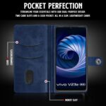 Shock Proof Flip Cover Back Case for Vivo V23E 5G | Magnetic Wallet Leather Case with Stand - Image 4
