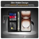 Shock Proof Flip Cover Back Case for Oppo Reno 12 Pro 5G | Magnetic Wallet Leather Case with Stand - Image 6