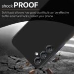 Slim Ultra Soft Rubberised Back Cover for Samsung Galaxy A54 5G | Inner Velvet Fabric Lining | Matte Silicone Flexible Camera Protection Back Case - Black - Image 5