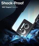 kelpuj Shock Proof Clear Protective Back Case for Infinix Hot 30 5G - AirEDGE Technology | 360 Degree Camera Protection | Transparent Hybrid Back Case Mobile Cover - Black - Image 4