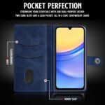 Shock Proof Flip Cover Back Case for Samsung Galaxy A15 5G | Magnetic Wallet Leather Case with Stand - Image 6