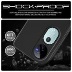 Back Cover for Vivo V40 | V40 Pro 5G | T3 Ultra 5G | Ultra Slim Soft Rubberised Case | Inner Velvet Fabric Lining | Matte Silicone Flexible Mobile Case | Camera Protection - Black - Image 6