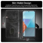 Shock Proof Flip Cover Back Case for Xiaomi Mi Redmi Note 13 Pro 5G | Magnetic Wallet Leather Case with Stand - Image 4
