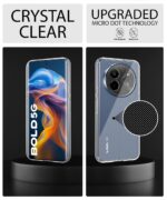 Transparent Back Cover Case for Lava Bold 5G | Raised Bumps for Full Device & Camera Protection Shockproof TPU Silicone Back Case Mobile Cover Transparent - Image 3