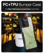 iQOO Z9 5G | Back Case Cover Shock Proof Clear Protective 360 Degree Camera Protection | Transparent Hybrid Back Case Cover - Earthy Black - Image 6