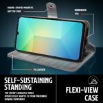 Shock Proof Flip Cover Back Case for Samsung Galaxy A06 | Magnetic Wallet Leather Case with Stand - Image 8