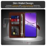 Shock Proof Flip Cover Back Case for Oppo A5 Pro 5G | Magnetic Wallet Leather Case with Stand - Image 4
