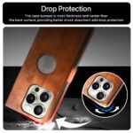 Shock Proof Flip Cover Back Case for Apple Iphone 15 Pro | Magnetic Wallet Leather Case with Stand - Image 8