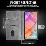 Shock Proof Flip Cover Back Case for Vivo Y200E 5G | Magnetic Wallet Leather Case with Stand - Image 6
