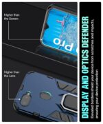 Shock Proof Back Case Mobile Cover for Realme U1 | Oppo F9 Pro | Back Cover Case (Tough Armor | Hybrid PC + TPU | Ring Holder & in-Built Kickstand | Blue) - Image 5