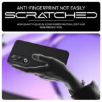 Back Cover for Oppo K12x 5G | Ultra Slim Soft Rubberised Case | Inner Velvet Fabric Lining | Matte Silicone Flexible Mobile Case | Camera Protection - Black - Image 4