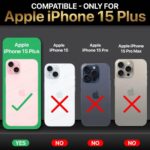 Slim Frameless Back Cover for iPhone 15 Plus | iPhone 14 Plus Ultra Thin Lightweight Design & Camera Protection | Soft Matte Silicone Flexible Mobile Case (Black) - Image 2