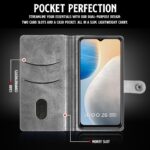 Shock Proof Flip Cover Back Case for Iqoo Z6 5G | Magnetic Wallet Leather Case with Stand - Image 4