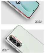 Transparent Back Cover Case for Samsung Galaxy M56 5G | Galaxy F56 5G | Raised Bumps for Full Device & Camera Protection Shockproof TPU Silicone Mobile Case Transparent - Image 8