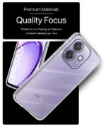 Transparent Back Cover Case Compatible with Oppo A3x 5G, A3x 4G & A3 5G Shockproof TPU Silicone Mobile Cover with Raised Bumps for Full Body & Camera Protection Clear/Transparent - Image 8