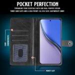 Shock Proof Flip Cover Back Case for Realme P3 Ultra 5G | Magnetic Wallet Leather Case with Stand - Image 4