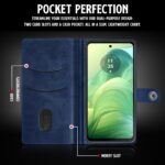 Shock Proof Flip Cover Back Case for Motorola Moto G04 | Magnetic Wallet Leather Case with Stand - Image 4