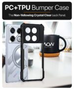 Thermoplastic Polyurethane Shock Proof Clear Protective Back Case for Infinix Gt 20 Pro-Airedge Technology|360 Degree Camera Protection|Transparent Hybrid Back Case Mobile Cover-Black - Image 5