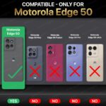 Transparent Back Cover Case Compatible with Motorola Moto Edge 50 5G Shockproof TPU Silicone Mobile Cover with Raised Bumps for Full Body & Camera Protection Clear/Transparent - Image 2