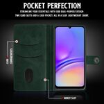 Shock Proof Flip Cover Back Case for Samsung Galaxy F05 | Magnetic Wallet Leather Case with Stand - Image 6