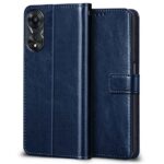 Shock Proof Flip Cover Back Case for Oppo A78 5G | Magnetic Wallet Leather Case with Stand - Image 3