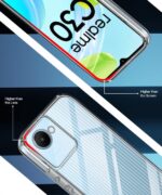 Ultra-Hybrid Crystal Clear Back Case Cover for Realme C30 | Realme Narzo 50I Prime | Hard Back | Slim Fit Shockproof Design | Camera Protection Bump | Back Cover Case (Pc,TPU|Transparent) - Image 5