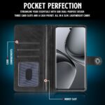 Shock Proof Flip Cover Back Case for Vivo V40 | Magnetic Wallet Leather Case with Stand - Image 4