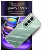 Crystal Clear Transparent Back Cover Case Compatible with Infinix Hot 50 5G Shockproof Flexible TPU Silicone Case with Full Body & Camera Protection Transparent - Image 7