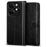 Shock Proof Flip Cover Back Case for Itel S23 Plus | Magnetic Wallet Leather Case with Stand - Image 2
