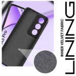 kelpuj Back Cover for Oppo A3 Pro 5G | Oppo K12x 5G | Ultra Slim Soft Rubberised Case | Inner Velvet Fabric Lining | Matte Silicone Flexible Mobile Case | Camera Protection - Black - Image 4