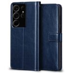 Shock Proof Flip Cover Back Case for Samsung Galaxy S23 Ultra 5G | Magnetic Wallet Leather Case with Stand - Image 2