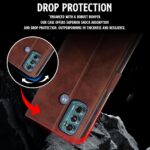 Shock Proof Flip Cover Back Case for Motorola Moto G60 | Magnetic Wallet Leather Case with Stand - Image 6