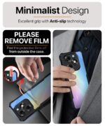 Shock Proof Clear Protective Back Case for Itel S23 Plus - AirEDGE Technology | 360 Degree Camera Protection | Transparent Hybrid Back Case Mobile Cover - Black - Image 5