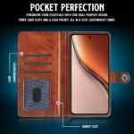 Shock Proof Flip Cover Back Case for Realme P3 5G | Magnetic Wallet Leather Case with Stand - Image 3