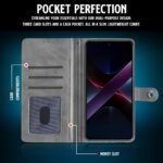 Shock Proof Flip Cover Back Case for Poco X7 Pro 5G | Magnetic Wallet Leather Case with Stand - Image 4