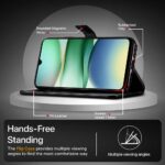 Shock Proof Flip Cover Back Case for Redmi A5 | Magnetic Wallet Leather Case with Stand - Image 5