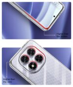 Transparent Back Cover Case for Compatible with Redmi Note 14 Pro 5G | Poco X7 5G | Raised Bumps for Full Device & Camera Protection Shockproof TPU Silicone Back Case Mobile Cover Transparent - Image 6