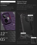 Back Cover for Realme GT 7 5G | Realme GT 7T 5G with Hexa Cube Design | Ultra Slim Soft Rubberised Case | Inner Velvet Fabric | Matte Silicone Mobile Case | Camera Protection - Plum Purple - Image 4