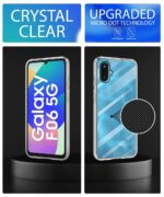 Transparent Back Cover Case for Samsung Galaxy M06 5G | Galaxy F06 5G | Raised Bumps for Full Device & Camera Protection Shockproof TPU Silicone Back Case Mobile Cover Transparent - Image 4