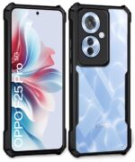 Shock Proof Clear Back Case Mobile Cover for Oppo F25 Pro 5G (Hard | Hybrid PC + TPU | Full Armour Device & Camera Protection | Black) - Image 3