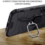 Shock Proof Back Case Mobile Cover for Xiaomi Redmi Note 10 Pro (Armor | Hybrid PC + TPU | Full Protection with Ring Holder Kickstand | Carbon Black) - Image 4