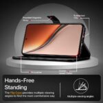 Shock Proof Flip Cover Back Case for Realme P3 5G | Magnetic Wallet Leather Case with Stand - Image 8