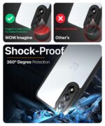 Shockproof Hybrid Back Cover for 1+ OnePlus Nord 5 | Hard Slim fit Back Case | PC & TPU | Clear Transparent Case Black - Image 4