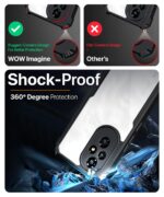 Shock Proof Clear Protective Back Case for Honor 200 5G - AirEDGE Technology | 360 Degree Camera Protection | Transparent Hybrid Back Case Mobile Cover - Black - Image 4