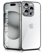 Crystal Clear Transparent Back Cover Case Compatible with iPhone 16 Pro Max Shockproof Flexible TPU Silicone Case with Full Body & Camera Protection Transparent