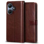 Shock Proof Flip Cover Back Case for Infinix Hot 30I | Magnetic Wallet Leather Case with Stand - Image 2