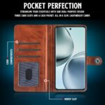 Shock Proof Flip Cover Back Case for Realme 14 Pro Plus 5G | Magnetic Wallet Leather Case with Stand - Image 4