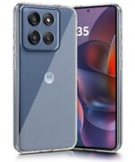 Transparent Back Cover Case for Motorola Moto Edge 60 Stylus 5G | Raised Bumps for Full Device & Camera Protection Shockproof TPU Silicone Back Case Mobile Cover Transparent - Image 2