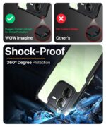 Thermoplastic Polyurethane Shock Proof Clear Protective Back Case for Iqoo Z9X 5G-Airedge Technology|360 Degree Camera Protection|Transparent Hybrid Back Case Mobile Cover-Black - Image 4